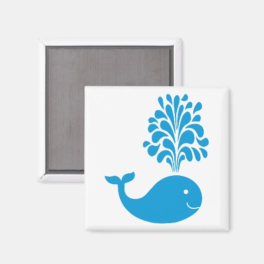 Weißwal Magnet (Vorderseite/Rückseite)