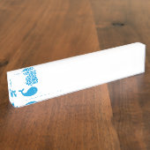 Weißwal Namensplakette (Seite)
