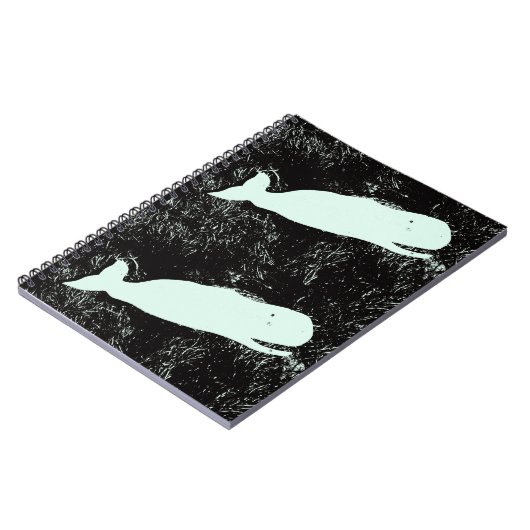 Weißwal-Notebook Notizblock (Linke Seite)