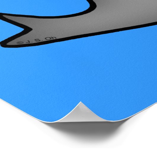 Weißwal Poster (Ecke)