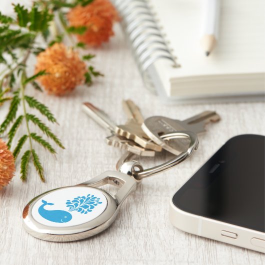 Weißwal Schlüsselanhänger (Seite)