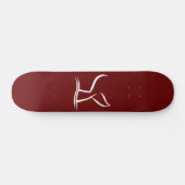 Weißwal Schwanz Dunkelrot Skateboard (Horizontal)