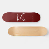 Weißwal Schwanz Dunkelrot Skateboard (Horizontal)