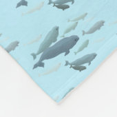 Weißwal-umfassende Weißwal-Wal-Kunst-Fleece-Decke Fleecedecke (Ecke)