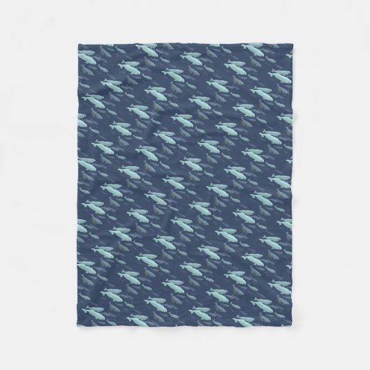 Weißwal-umfassende Weißwal-Wal-Kunst-Fleece-Decke Fleecedecke (Vorderseite)