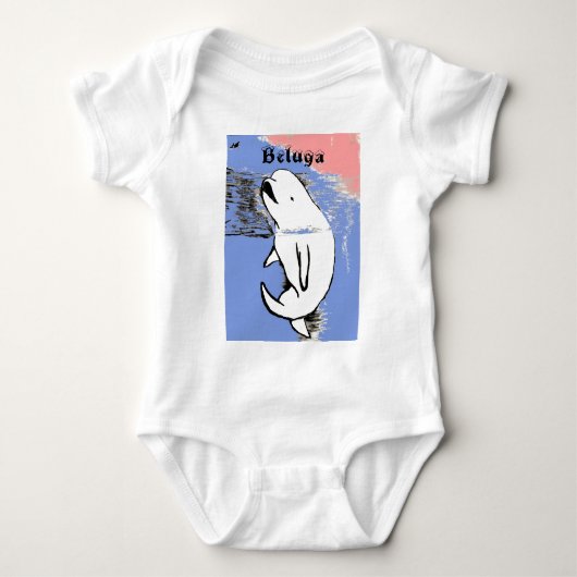 Weißwal-Wal Baby Strampler (Vorderseite)