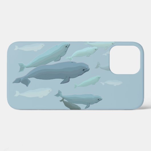 Weißwal-Wal iPhone 3 Fall-Wal-Kunst-Fall Case-Mate iPhone Hülle (Rückseite (Horizontal))