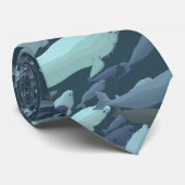 Weißwal-Wal-Krawatten-Wal-Kunst-Krawatten fertigen Krawatte (Gerollt)