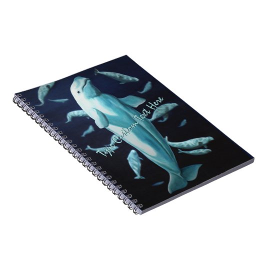 Weißwal-Wal-Notizbuch-personalisierte Notizblock (Rechte Seite)
