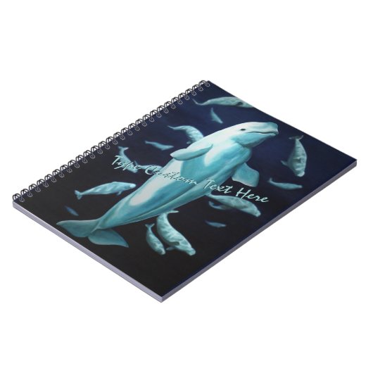 Weißwal-Wal-Notizbuch-personalisierte Notizblock (Linke Seite)