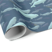 Weißwal-Wal-Packpapier-Wal-Weihnachtspapier Geschenkpapier (Rolleneckpunkt)