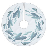 Weißwal-Wal-Weihnachtsbaum-Rock-Wal-Baum-Rock Polyester Weihnachtsbaumdecke (Vorderseite)