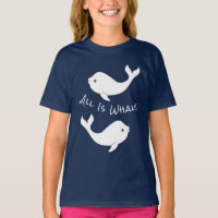 Weißwal-Wal-Wortspiel-T - Shirt (Kind)