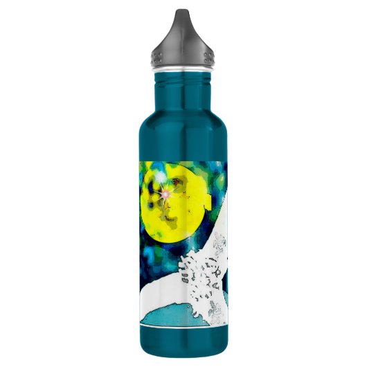 Weißwal-Walblau Trinkflasche (Links)