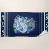 Weißwal-Wale Strandtuch (Vorderseite)