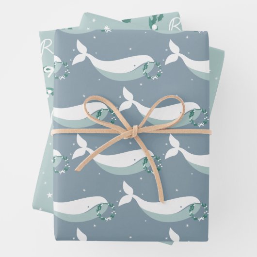 Weißwal Weihnachtswaschpapier Geschenkpapier Set (Beispiel)