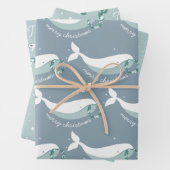 Weißwal Weihnachtswaschpapier Geschenkpapier Set (Beispiel)