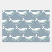 Weißwal Weihnachtswaschpapier Geschenkpapier Set (Vorderseite)