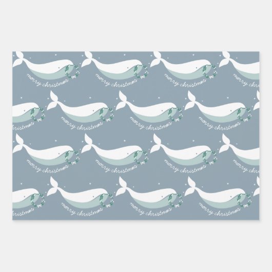 Weißwal Weihnachtswaschpapier Geschenkpapier Set (Vorderseite)