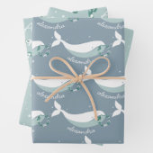 Weißwal Weihnachtswaschpapier Geschenkpapier Set (Beispiel)