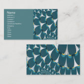 Weißwald mit Abstrakter Pfauenkunst Visitenkarte (Vorne/Hinten)