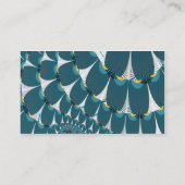 Weißwald mit Abstrakter Pfauenkunst Visitenkarte (Rückseite)