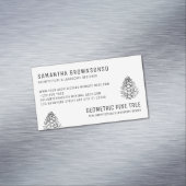 Weißwaldbaum Rustikaler Kiefernkone Magnetische Visitenkarte (Beispiel)