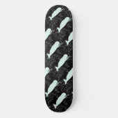 Weißwale schwarz Thunder_Cove Skateboard (Vorderseite)