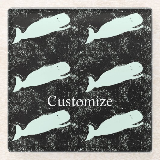 Weißwale Thunder_Cove Glasuntersetzer (Vorderseite)