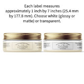 Weißwasserdichte Kosmetikmarke 1" x 7" Aufkleber