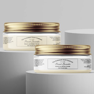 Weißwasserdichte Kosmetikmarke 1" x 7" Aufkleber