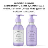 Weißwasserdichte Kosmetikmarke 2" x 6" Aufkleber