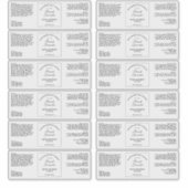 Weißwasserdichte Kosmetikmarke 2" x 6" Aufkleber (Vorderseite)