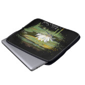Weißwasserlilie Abstrakt Laptopschutzhülle (Vorne Knopf)