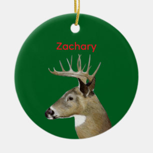 Weißwedelhirsch Bock Keramik Ornament
