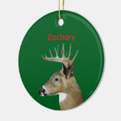 Weißwedelhirsch Bock Keramik Ornament (Links)