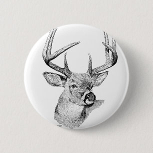 Weißwedelhirsch Button