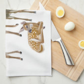 Weißwedelhirsch-Familien-Geschirrtuch Geschirrtuch (Viertel Falte)