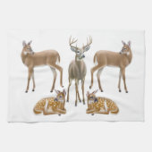 Weißwedelhirsch-Familien-Geschirrtuch Geschirrtuch (Horizontal)