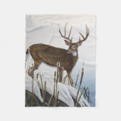 Weißwedelhirsch Fleecedecke (Vorderseite)