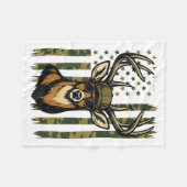 Weißwedelhirsch Jugend Junge Hirschjagd Camo Ameri Fleecedecke (Vorderseite (Horizontal))