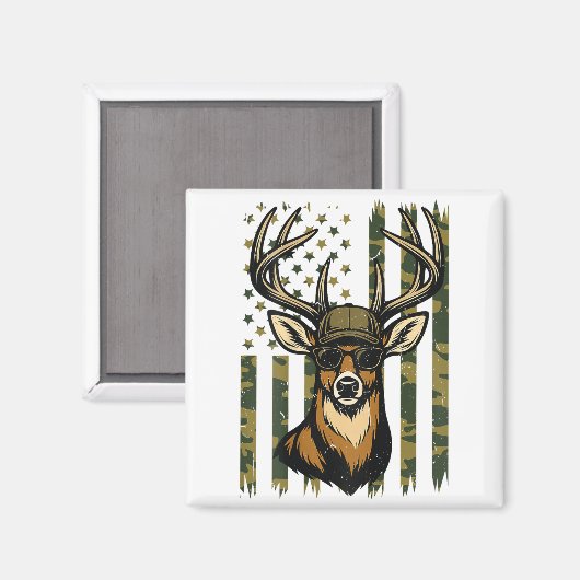 Weißwedelhirsch Jugend Junge Hirschjagd Camo Ameri Magnet (Vorderseite/Rückseite)