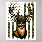 Weißwedelhirsch Jugend Junge Hirschjagd Camo Ameri Poster (Vorne)