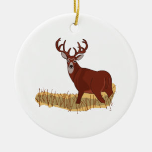 Weißwedelhirsch Keramikornament