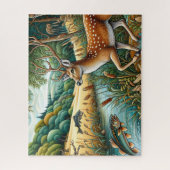 Weißwedelhirsch-Landschaft Puzzle (Vertikal)