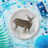 Weißwedelhirsch Pappteller (Party)