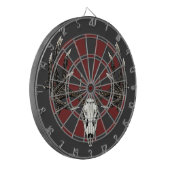 Weißwedelhirsch-Schädel vintage Dartscheibe (Vorderseite Links)