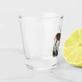 Weißwedelhirsch Schnapsglas (Links)