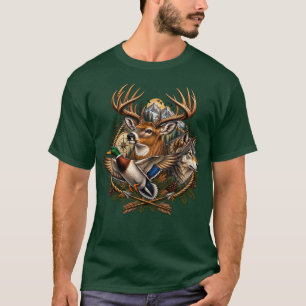 Weißwedelhirsch Wolf Stockente Jagd Wildlife  T-Shirt