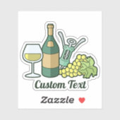 Weißwein-Aufkleber Aufkleber (Blatt)